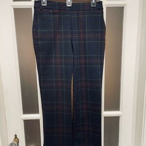 Jules & Leopold Women's Plaid Cropped Pants - Black and Brown